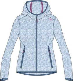 CMP Knit-Tech Meliert Fleece Jacke sky/bianco (Junior)