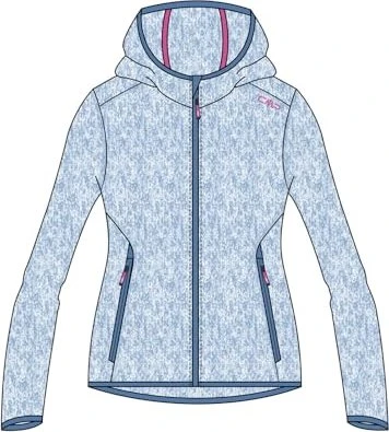 CMP Knit-Tech Meliert Fleece Jacke sky/bianco (Junior)