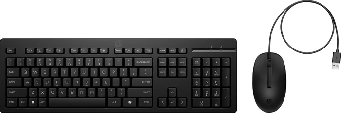 HP 225 Wired Mouse and Keyboard Combo G2, mit Copilot-Taste, schwarz, USB, DE