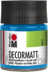 Marabu Decormatt Acryl Acrylfarbe, azurblau, 50ml