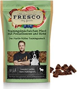 Fresco Dog Martin Rütter Trainingsknöchelchen, Pferd mit Preiselbeeren und Birne, 150g