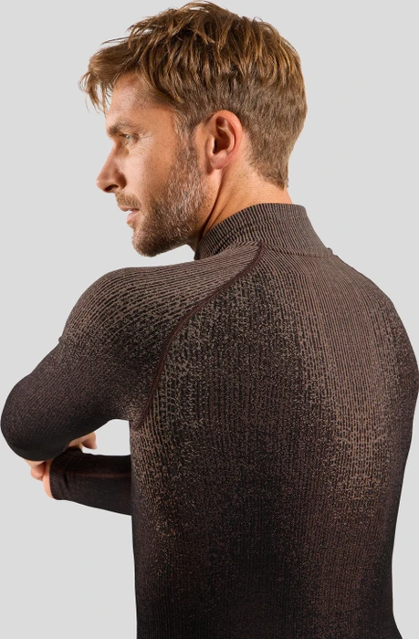 Odlo POW Blackcomb Baselayer Half Zip Funktionsshirt langarm fudge (Herren)