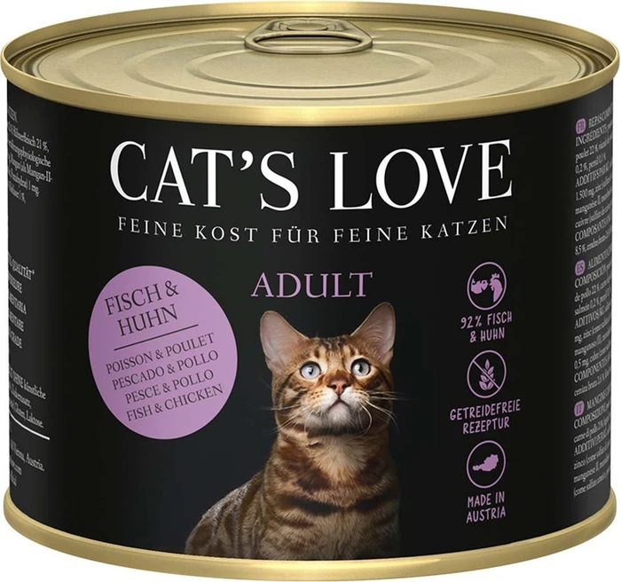 Cat's Love Mix Fisch und Huhn mit Lachsöl, 1.20kg (6x 200g)