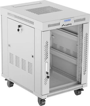 LCD, freistehend, Flat Pack, V2, Glastür, IP20, RAL 7035, 800mm Tief