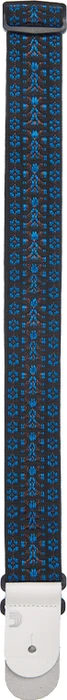 D'Addario Nylon Woven Guitar Strap Blue and Black Hootenanny
