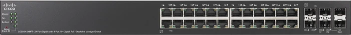 Cisco SG500X Rackmount Gigabit Managed Stacking Switch, 24x RJ-45, 2x SFP+, 740W PoE+