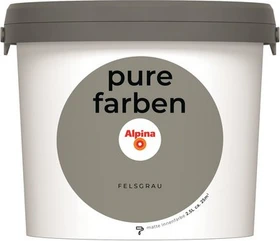 Alpina Farben Pure Farben Wandfarbe felsgrau innen grau, 2.5l