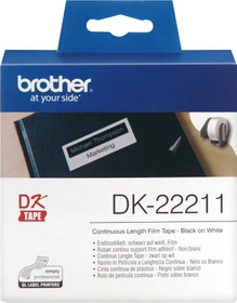 Brother Endlosetiketten DK-22211, 29mm, 15.2m, weiß/schwarz