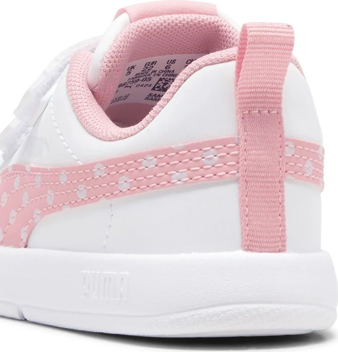 Puma Courtflex V3 Dotty puma white/pinkscape/silver mist (Junior)