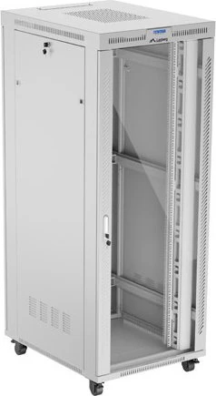 Lanberg 19" Rackschrank 42HE, LCD, freistehend, Flat Pack, V2, Glastür, IP20, RAL 7035, 1000mm tief