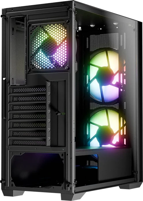 LC-Power Gaming 717B Meshwork_L Dark, schwarz, Glasfenster