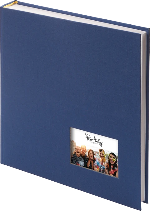Peter Hadley Buch Fotoalbum Live 25x25/60 weiße Seiten dunkelblau
