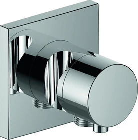 Keuco IXMO 59557 Comfort 2-Wege Ab- und Umstellventil mit Schlauchanschluss und Brausehalter eckig edelstahl-finish