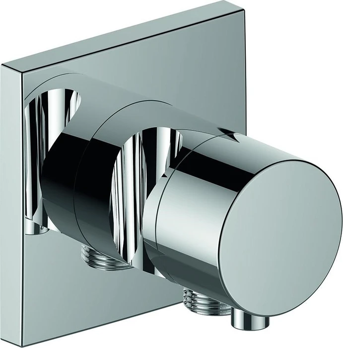 Keuco IXMO 59557 Comfort 2-Wege Ab- und Umstellventil mit Schlauchanschluss und Brausehalter eckig edelstahl-finish