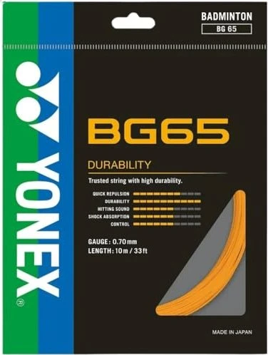 Yonex BG65 Badmintonsaite orange 10m