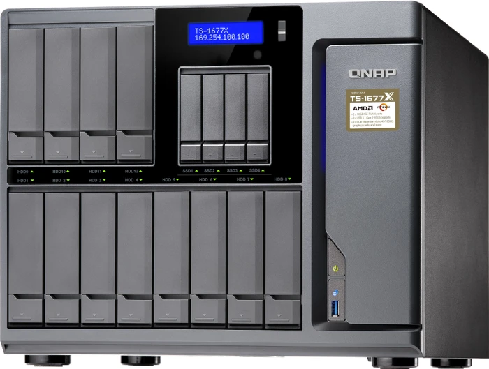 QNAP Turbo Station TS-1677X-1700-64G, 64GB RAM, 2x RJ-45 10GBase-T, 4x RJ-45 1000Base-T