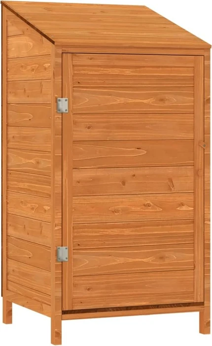 vidaXL Massivholz Geräteschrank 55x112cm braun