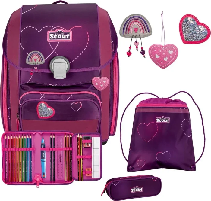 Scout Genius Superflash Lovely Schultaschen-Set, 4-tlg.
