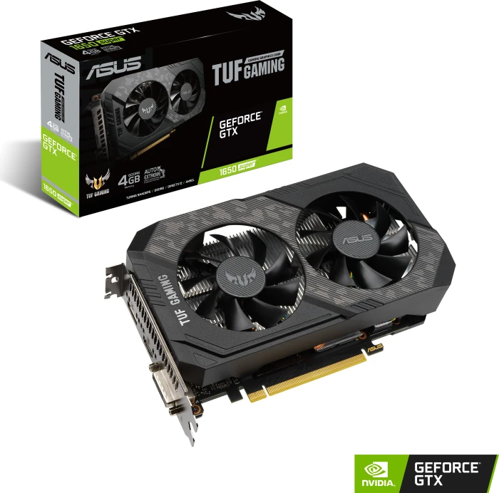 ASUS TUF Gaming GeForce GTX 1650 SUPER, TUF-GTX1650S-4G-GAMING, 4GB GDDR6, DVI, HDMI, DP