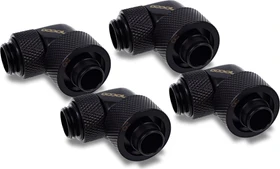 Alphacool Eiszapfen 90° Schlauchanschluss G1/4" auf 16/10mm, deep black, 4er-Pack