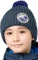 Jack Wolfskin Pompom Badge Beanie midnight sky (Junior) Vorschaubild