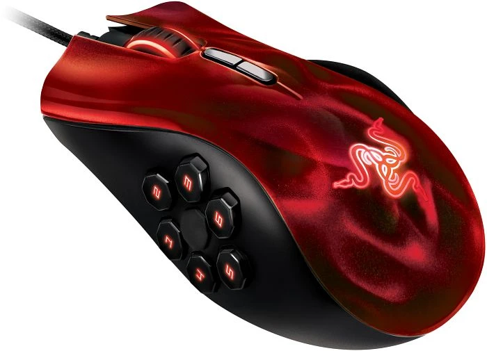 Razer Naga Hex Gaming Mouse Wraith Red, USB