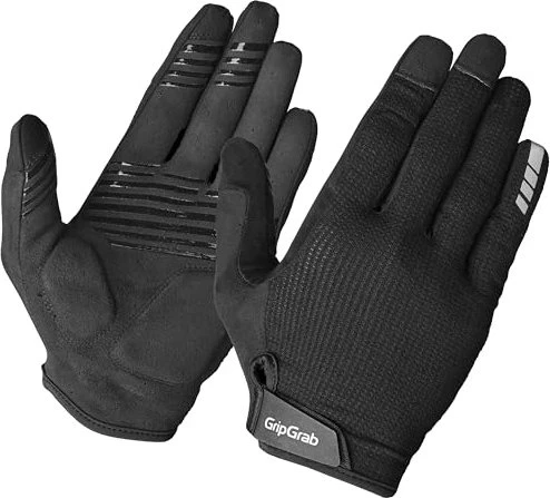 GripGrab Explr Padded Full Finger Summer Fahrradhandschuhe schwarz