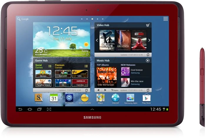Samsung Galaxy Note 10.1 N8000, rot, 16GB, UMTS
