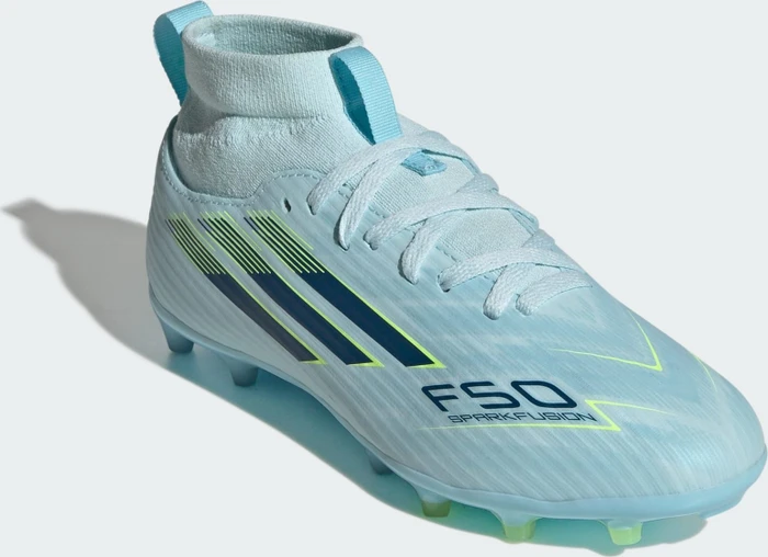 adidas F50 Sparkfusion League Mid Cut FG/AG almost blue/dusky petrol/hi-res yellow (Junior)