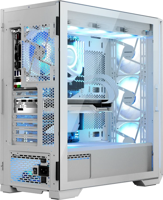 Modecom Horizon ARGB Flow White, Glasfenster