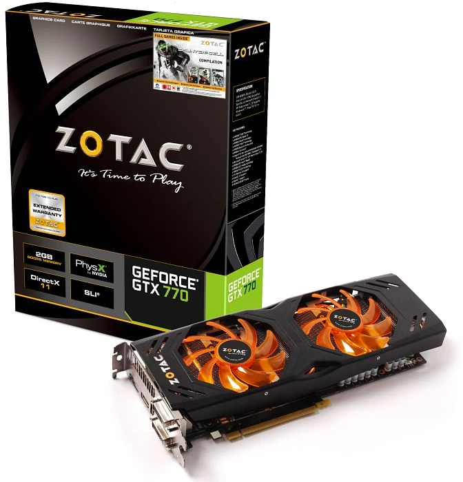 Zotac GeForce GTX 770, 2GB GDDR5, 2x DVI, HDMI, DP