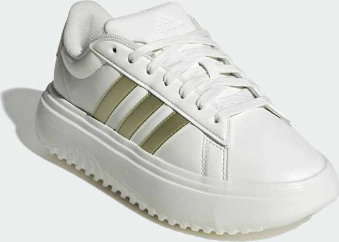 adidas Grand Court Platform core white/gold metallic/off white (Damen)