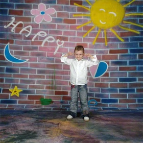 Walimex Pro Motiv-Stoffhintergrund Happy 300x600cm