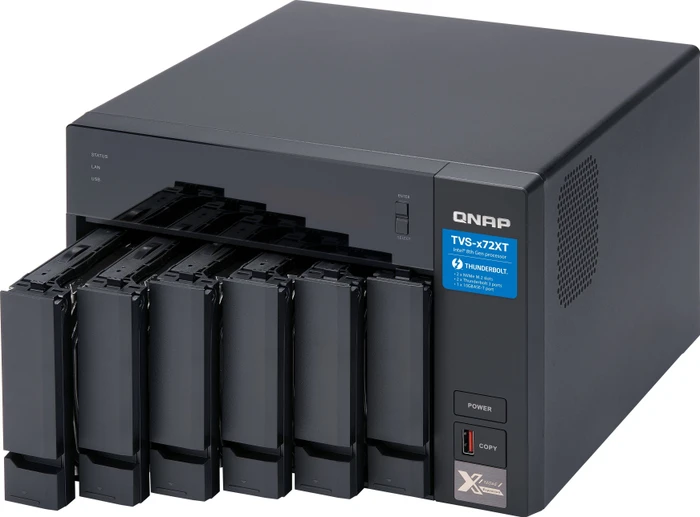 QNAP QuTS hero TVS-672XT-i3-8G, 8GB RAM, 1x RJ-45 10GBase-T, 2x RJ-45 1000Base-T