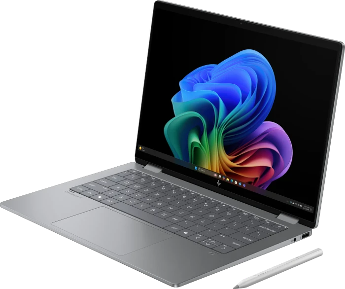 HP OmniBook X FlipNGAI 14-fm0379ng, Meteor Silver, Core Ultra 7 258V, 32GB RAM, 1TB SSD, DE
