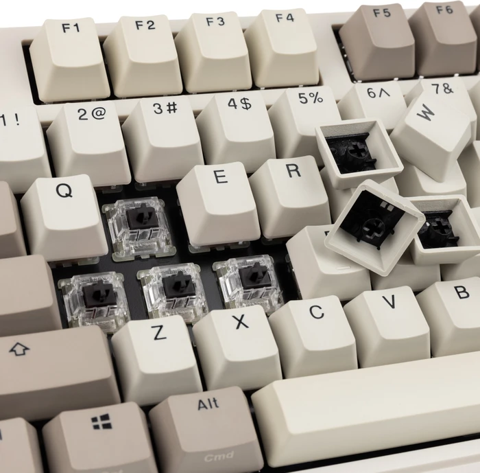 Ducky Origin Vintage, Retro grau, MX BLACK, USB, US