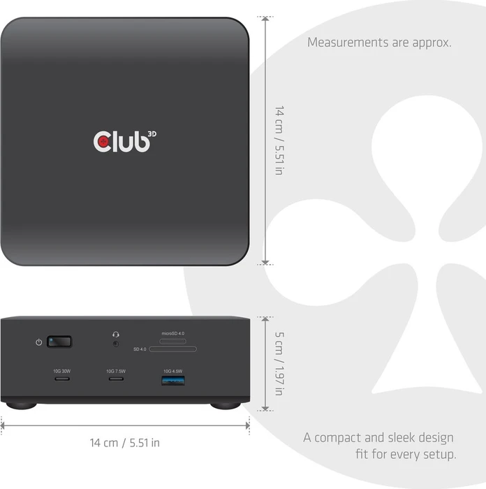 Club 3D 13-in-1 Docking Station, Thunderbolt 5 [Buchse]