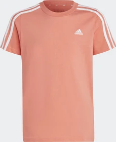 adidas Essentials 3-Streifen Cotton T-Shirt kurzarm semi coral fusion/white (Junior)