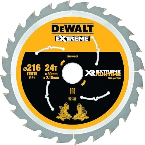 DeWalt DT99568 Extreme Runtime Kreissägeblatt 24Z, 216x1.6x30mm, 1 Stück