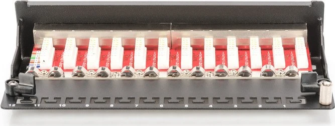 Digitus Professional Patchpanel Cat6a, schwarz, 12-Port