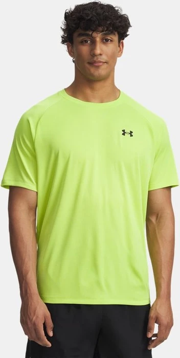 Under Armour Tech Textured Funktionsshirt kurzarm hyper green/black (Herren)