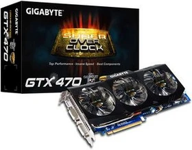 GIGABYTE GeForce GTX 470 Super Overclock, 1.25GB GDDR5, 2x DVI, Mini HDMI (GV-N470SO-13I)