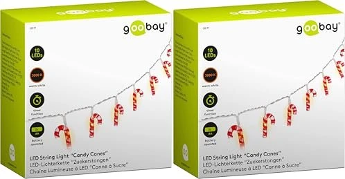 Wentronic goobay Lichterkette Zuckerstanden LED 10x warmweiß