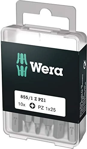 Wera DIY 855/1 Z Pozidriv Bit 1/4", PZ1x25mm, 10 Stück