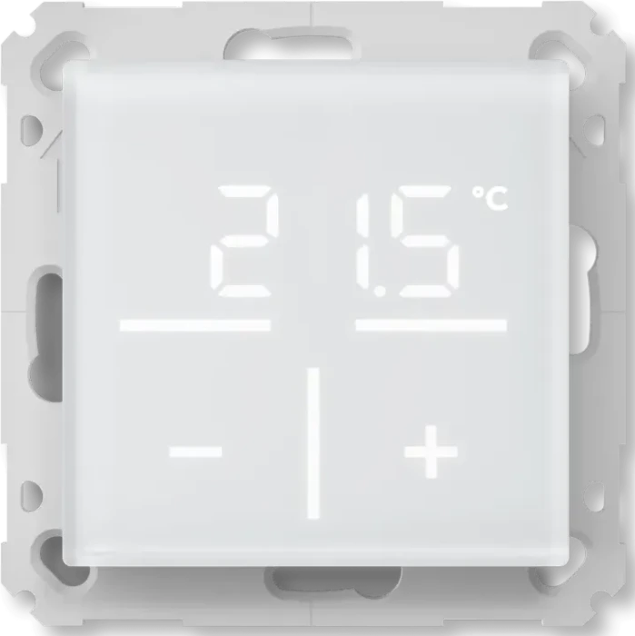 eQ-3 HomeMatic Glas-Wandthermostat mit CO2-Sensor weiß, Funk-Wandthermostat