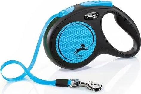 flexi New Neon M, Gurt, 5m, Neonblau