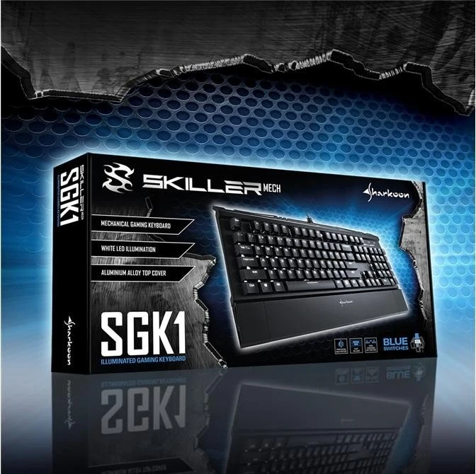 Sharkoon Skiller Mech SGK1, LEDs weiß, Kailh BLUE, USB, DE