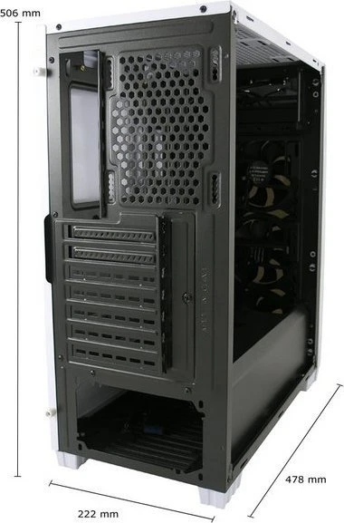 LC-Power Gaming 992W Solar Flare weiß, Acrylfenster