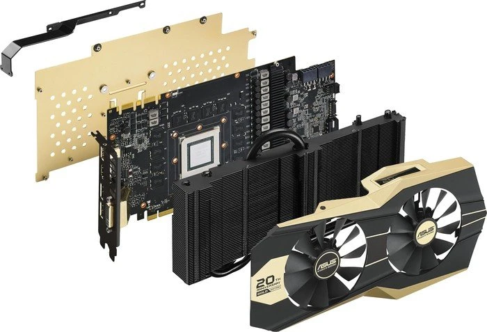 ASUS GeForce GTX 980 Ti 20th Anniversary Gold Edition, GOLD20TH-GTX980Ti-P-6G-GAMING, 6GB GDDR5, DVI, HDMI, 3x DP