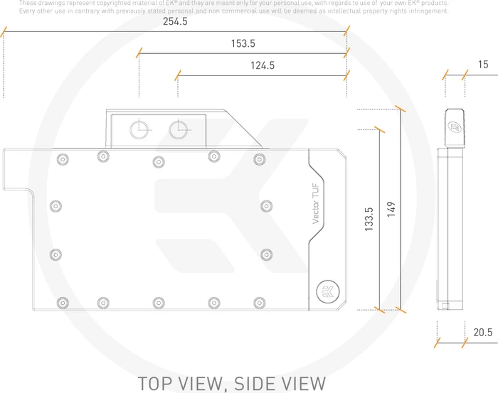 EK Water Blocks Quantum Line EK-Quantum Vector TUF RTX 3070 D-RGB, Nickel, Acryl